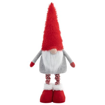 Украшение новогоднее интерьерное 70 см "Гном Ворчун", телескопические ножки, полиэстер, ЗОЛОТАЯ СКАЗКА, 592522