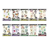 Наклейки виниловые, 20-22 шт., 4 листа, А6, "КАВАЙНЫЕ ДИЗАЙНЫ", АССОРТИ, NALEPKING