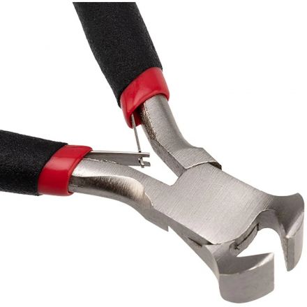 Кусачки торцевые мини 100мм никел., авторазжим, облив. рук. REXANT 12-4605