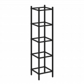 Loft Угловой проходной модуль VR.L-SL.UPK-4.4.4 Чёрный металл 446*446*1869 Loft Угловой проходной модуль VR.L-SL.UPK-4.4.4 Чёрный металл 446*446*1869