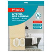 Шторка для ванной ПОЛИЭСТЕР, 180х180 см, кольца в комплекте, ЗОЛОТОЙ БРИЛЛИАНТ, PRIMILA (ПРИМИЛА), 700089