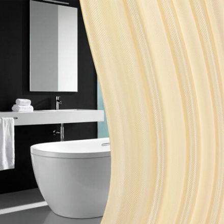 Шторка для ванной ПОЛИЭСТЕР, 180х180 см, кольца в комплекте, ЗОЛОТОЙ БРИЛЛИАНТ, PRIMILA (ПРИМИЛА), 700089