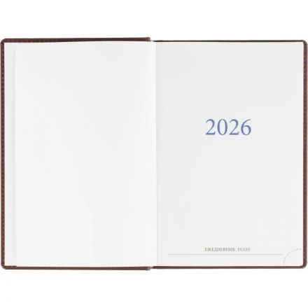 Ежедневник датированный 2026, бордо,А5, 148х218 мм,352 стр,АТТАСНЕ Вива