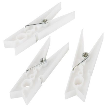 Прищепки бельевые 7,8 см, КОМПЛЕКТ 10 штук, пластик, белые, PRIMILA (ПРИМИЛА) ORIGINAL, 700512