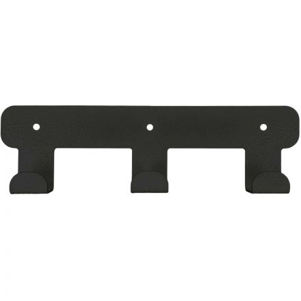 Вешалка настенная РЭ_H1031B, прямой гиб,3 крючка,черный (611040)