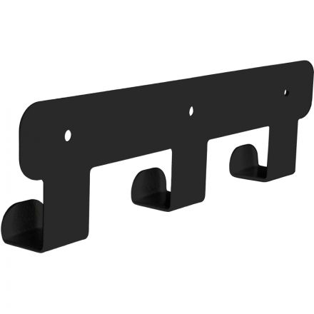 Вешалка настенная РЭ_H1031B, прямой гиб,3 крючка,черный (611040)
