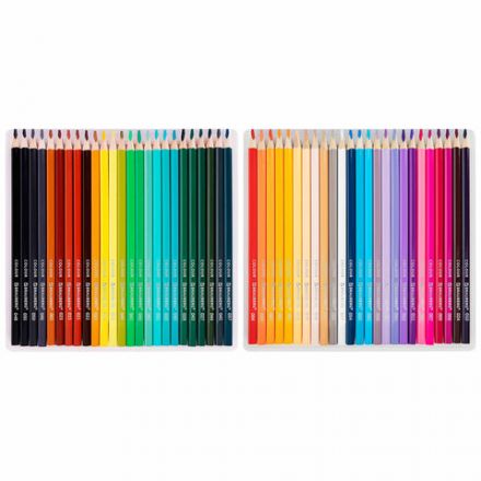 Карандаши цветные супермягкие яркие BRAUBERG MAX, 50 цветов, трехгранные, грифель 3,3 мм, натуральное дерево, 181860