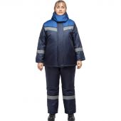 Куртка рабочая зимняя женская з46-КУ син/вас (р.44-46) 170-176