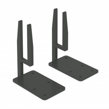 Комплект усиленных кронштейнов для экрана (экран-18мм, столешница-25мм) KEU-25 Антрацит металл