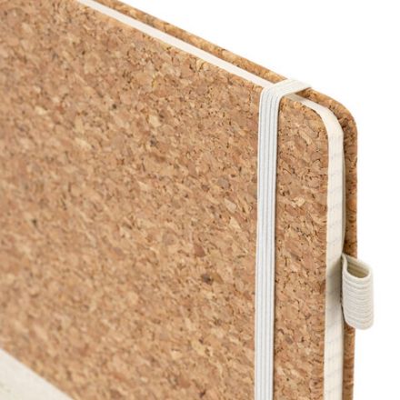 Блокнот в наборе с ручкой А5, 145х213 мм, BRAUBERG "Cork", под кожу, ЭКО обложка, 80 листов, бежевый, 116864