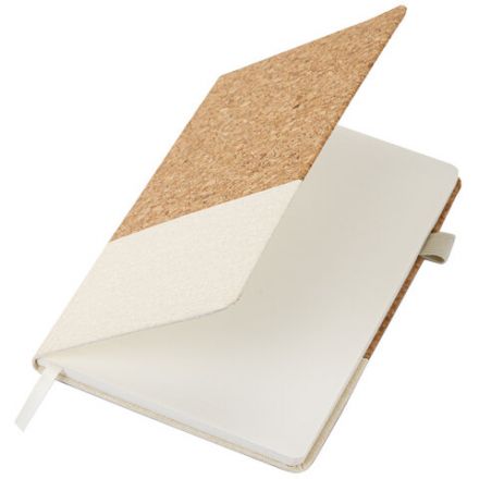 Блокнот в наборе с ручкой А5, 145х213 мм, BRAUBERG "Cork", под кожу, ЭКО обложка, 80 листов, бежевый, 116864