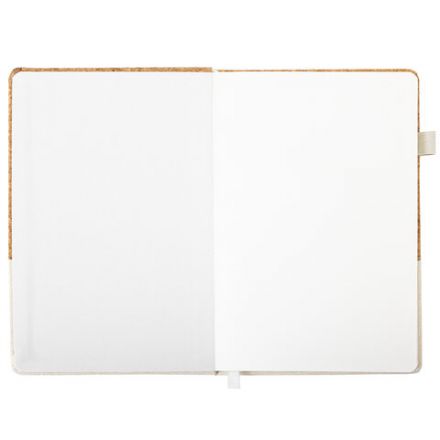 Блокнот в наборе с ручкой А5, 145х213 мм, BRAUBERG "Cork", под кожу, ЭКО обложка, 80 листов, бежевый, 116864