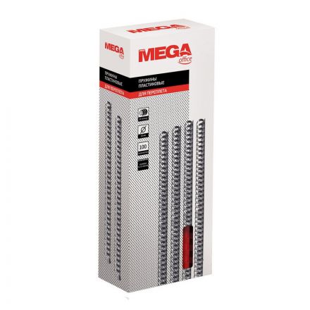 Пружины для переплета пластиковые Promega office 10 мм красные (100 штук в упаковке)