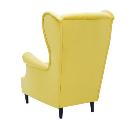 Кресло Leset Винтаж V28 желтый, Ткань Велюр