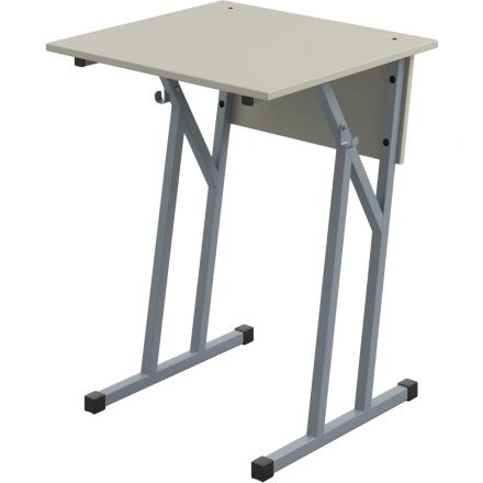 Парта MET_Комус Стол ученический 1-местный 7р.г. серый/серый