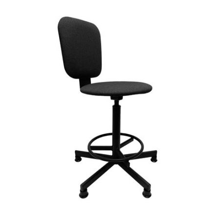 Стул кресло кассира, ресепшн РС37, на винте, без подлокотников, ткань, темно-серый Стул кресло кассира, ресепшн РС37, на винте, без подлокотников, ткань, темно-серый