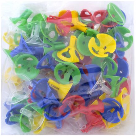 Зажимы для воздушных шаров, 100шт., ПатиБум, ассорти Зажимы для воздушных шаров, 100шт., ПатиБум, ассорти