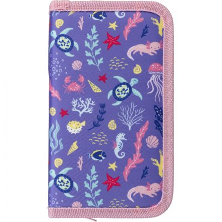 Пенал Комус класс Аксолотль, 1 секц., 190x110x20мм, ткань