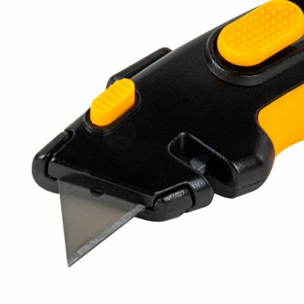 Нож универсальный мощный, BRAUBERG METALLIC PRO, автофиксатор, функция автовозврата, 238737