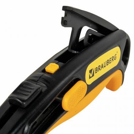 Нож универсальный мощный, BRAUBERG METALLIC PRO, автофиксатор, функция автовозврата, 238737