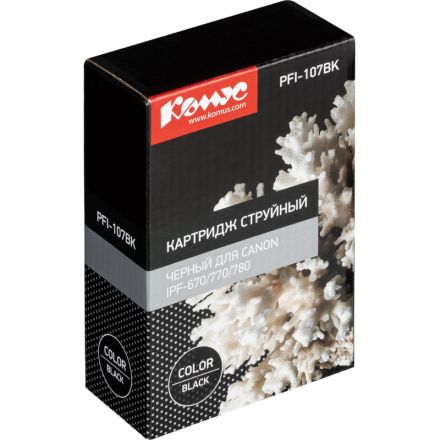 Картридж струйный Комус PFI-107BK чер.для Canon iPF-670/770/780