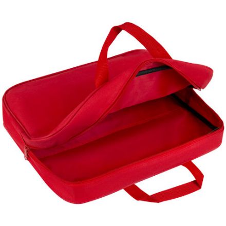 Папка на молнии с ручками STAFF EVERYDAY А4, 1 отделение, полиэстер, 80 мм, красная, 270739