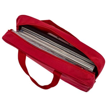 Папка на молнии с ручками STAFF EVERYDAY А4, 1 отделение, полиэстер, 80 мм, красная, 270739