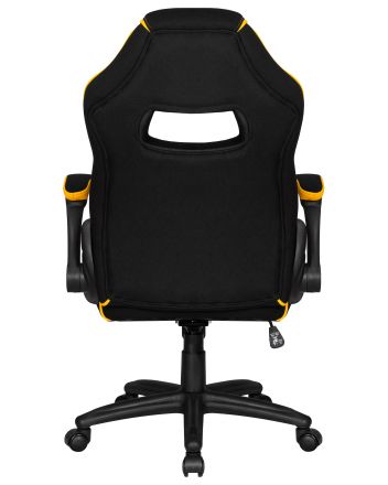 Кресло игровое DOBRIN RICK, черно-желтая ткань