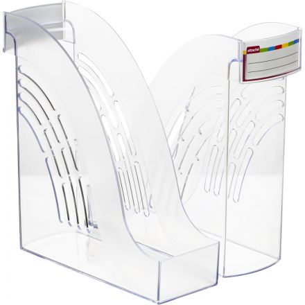 Вертикальный накопитель Attache пластиковый прозрачный ширина 95 мм (2 штуки в упаковке) Вертикальный накопитель Attache пластиковый прозрачный ширина 95 мм (2 штуки в упаковке)