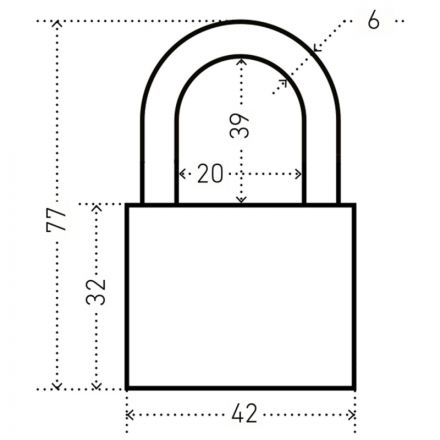 Замок навесной УЗК Аллюр ВС1Ч-364ПД (42xd=6x39) чугун зеленый(дл.дужка/5кл)