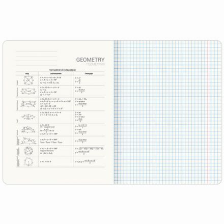 Тетрадь предметная CREATIVE 48 л., обложка картон, ГЕОМЕТРИЯ, клетка, подсказ, BRAUBERG, 405114