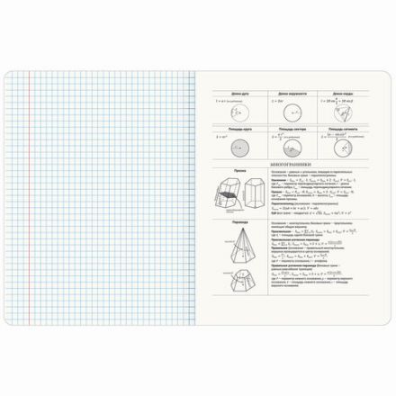 Тетрадь предметная CREATIVE 48 л., обложка картон, ГЕОМЕТРИЯ, клетка, подсказ, BRAUBERG, 405114