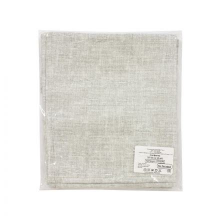 Салфетка 32х32см (к-т 6шт.), рогожка, 160г/м2, Рант серый