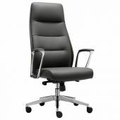 Кресло BRABIX PREMIUM "Adept EX-752", синхромеханизм, алюминий, экокожа, черное, 532930