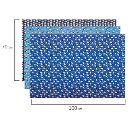 Бумага упаковочная новогодняя НАБОР 3 шт., "Snow Fun", 70х100 см, 3 дизайна, ЗОЛОТАЯ СКАЗКА, 592060