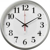 Часы настенные круг d=29см, корпус серебрян Серебряные ромбы арт.2940-105