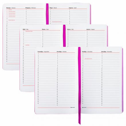 Ежедневник недатированный А5 (138х213 мм), BRAUBERG VISTA, под кожу, гибкий, 136 л., "Ultraviolet", 111988