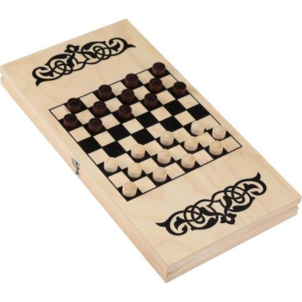 Игра Нарды деревянные 'Узор',40x40см,с полем для игры в шашки 3627310