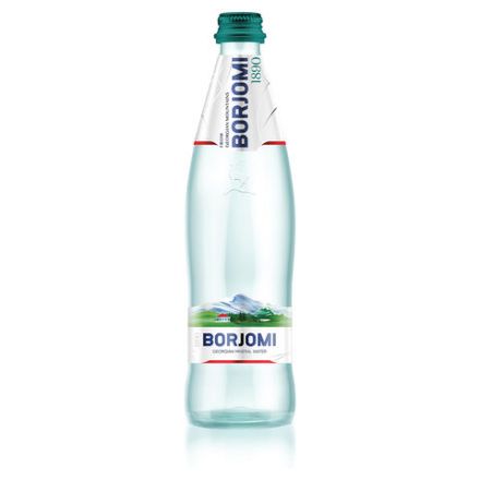 Вода ГАЗИРОВАННАЯ минеральная BORJOMI 0,33 л, стеклянная бутылка