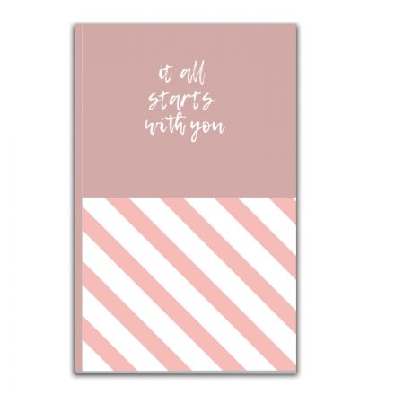 Бизнес-тетрадь А5,80л,7БЦ,клетка, Attache Economy Smart роз