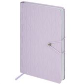 Ежедневник недатированный А5 138х213 мм, BRAUBERG "Braided", под кожу, гвоздик 160 л., сиреневый, 116596
