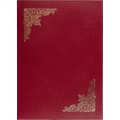 Папка адресная А4 бумвинил красная (с виньеткой)