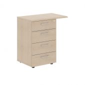 Тумба приставная WLC-4D.2.A Бук Тиара 700х450х750 WAVE