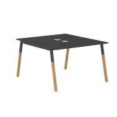 Стол FWST 1113 Черный графит/Черный графит-Бук 1180х1370х733 FORTA Стол FWST 1113 Черный графит/Черный графит-Бук 1180х1370х733 FORTA