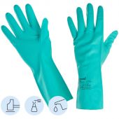 Перчатки Ампаро Риф 447513 из нитрила зеленые (размер 8, M)