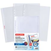 Папки-файлы перфорированные с антибликовой текстурой А4 BRAUBERG PIXEL, КОМПЛЕКТ 100 шт., 25 мкм, 273001