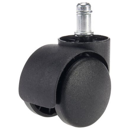 Колеса (ролики) BRABIX для кресла, пластиковые, КОМПЛЕКТ 5 шт., шток d 11 мм, черные, в коробе, 532008