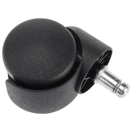 Колеса (ролики) BRABIX для кресла, пластиковые, КОМПЛЕКТ 5 шт., шток d 11 мм, черные, в коробе, 532008