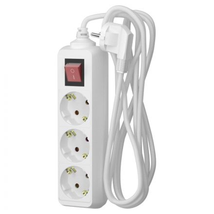 Удлинитель сетевой ФОТОН 16-53ЕS, 5м, 3 р, 16А, с выкл., с заземл., Белый