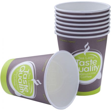 Стакан одноразовый TasteQuality бумажный разноцветный 165 мл 100 штук в упаковке